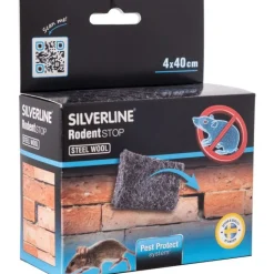 Hiiri ja rotta teräsvilla Silverline 40 mm x 400 mm