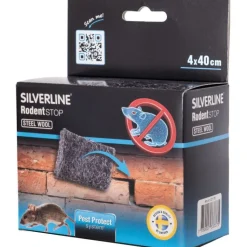Hiiri ja rotta teräsvilla Silverline 40 mm x 400 mm