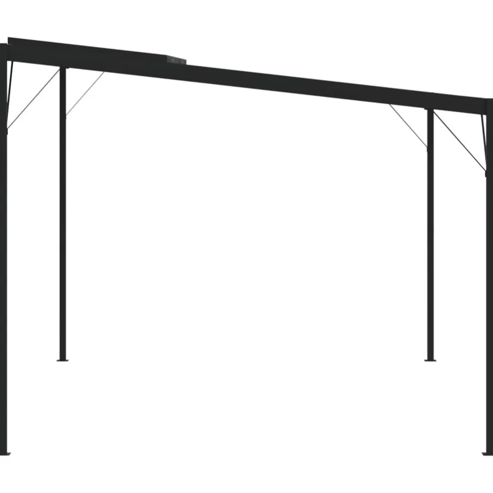 Huvimaja katolla 4x3x2,5 m alumiini ja teräs antrasiitti