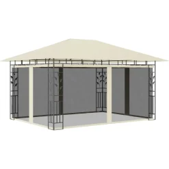 Huvimaja hyttysverkolla 4x3x2,73 m kerma 180 g/m²