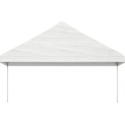 Huvimaja katolla valkoinen 6,69x5,88x3,75 m polyeteeni