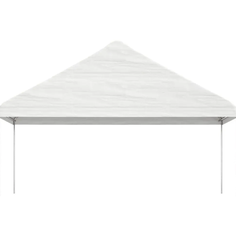Huvimaja katolla valkoinen 6,69x5,88x3,75 m polyeteeni