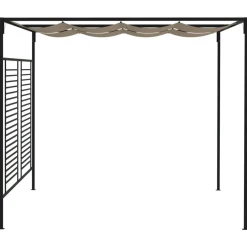 Huvimaja sisäänvedettävä katto 3x4x2,3 m 180 g/m² taupe