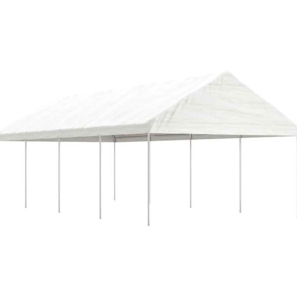 Huvimaja valkoinen 8,92x4,08x3,22 m polyeteeni