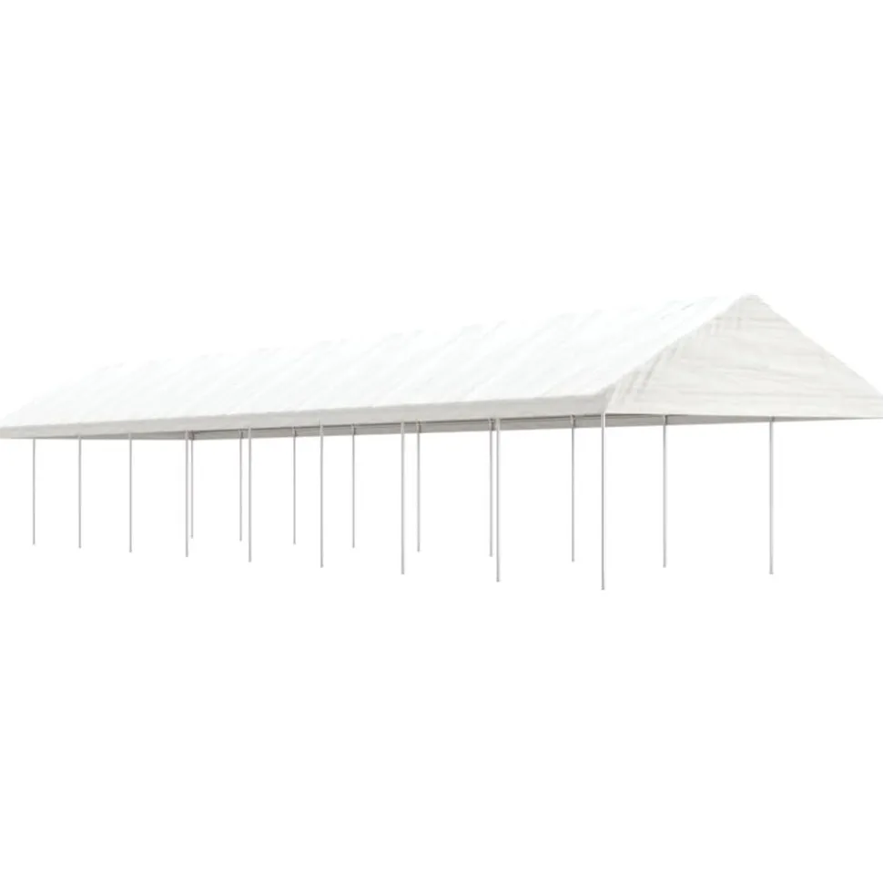Huvimaja valkoinen 20,07x4,08x3,22 m polyeteeni