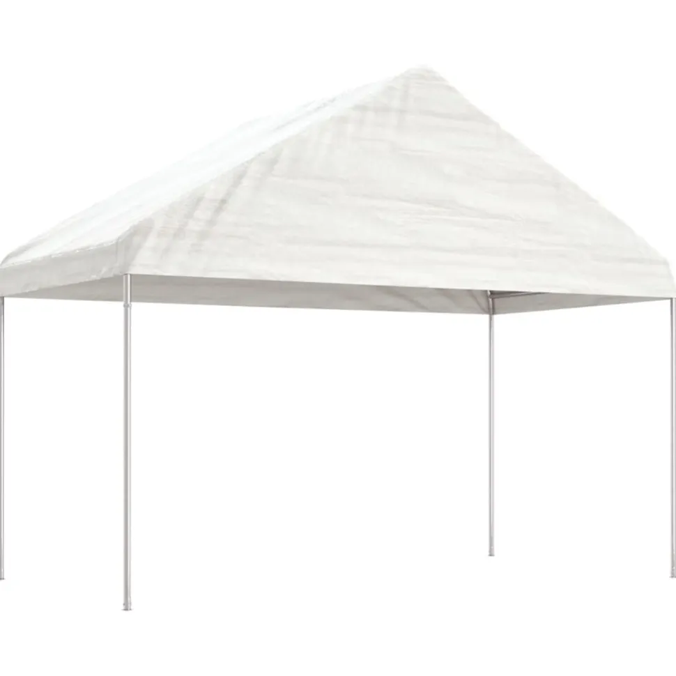 Huvimaja valkoinen 20,07x4,08x3,22 m polyeteeni