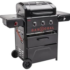 Hybridigrilli Char-Broil Gas2Coal 2.0 330 Special Edition, 3 poltinta, pihvinpaistopoltin