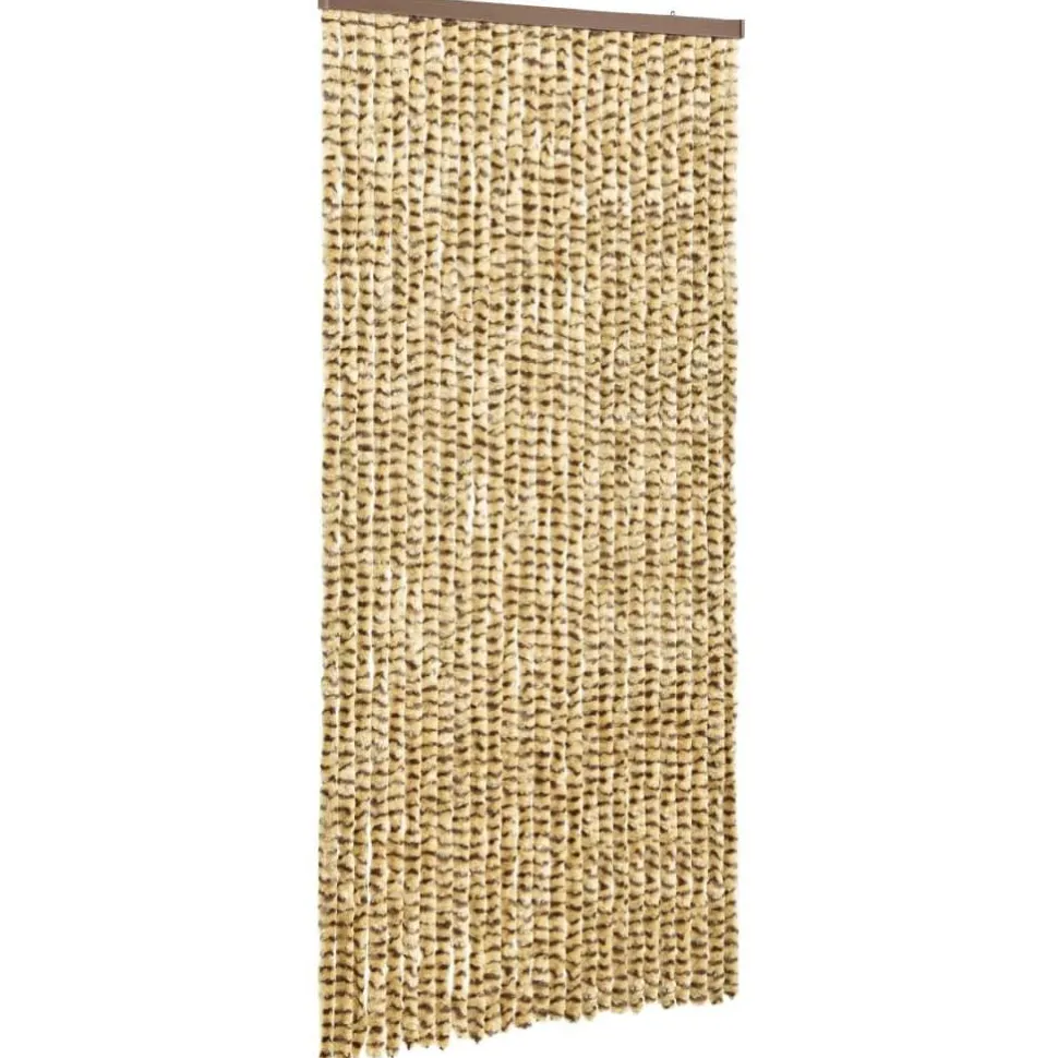Hyönteisverho beige ja ruskea 100x220 cm chenille