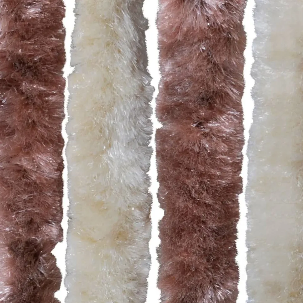 Hyönteisverho beige ja vaaleanruskea 120x220 cm chenille