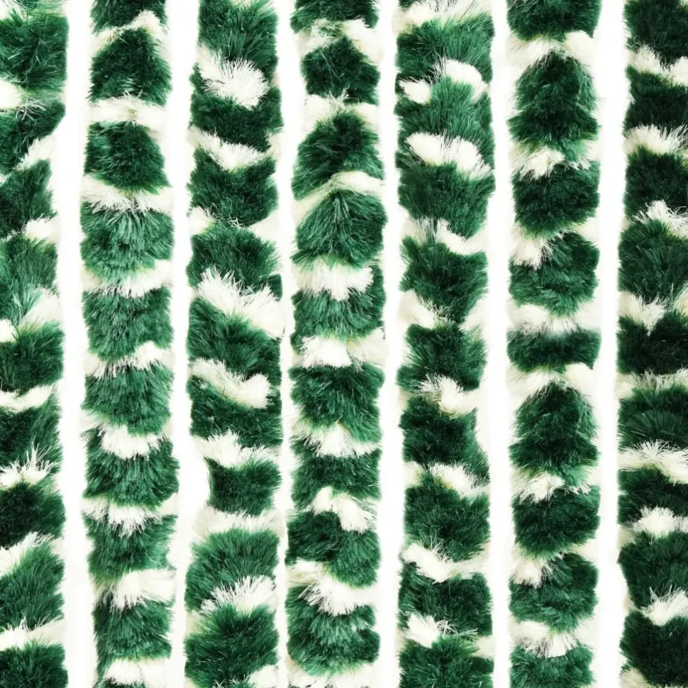 Hyönteisverho vihreä ja valkoinen 90x220 cm chenille