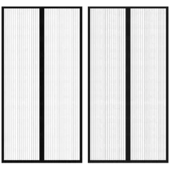 Hyttysverho Oveen 210 x 100 cm 2 kpl Magneeteilla Musta