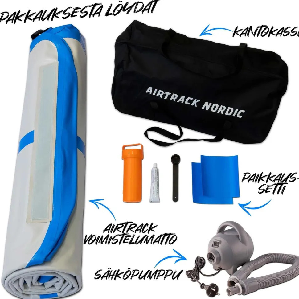Ilmavolttipatja AirTrack Nordic Standard eri kokoja ja värejä