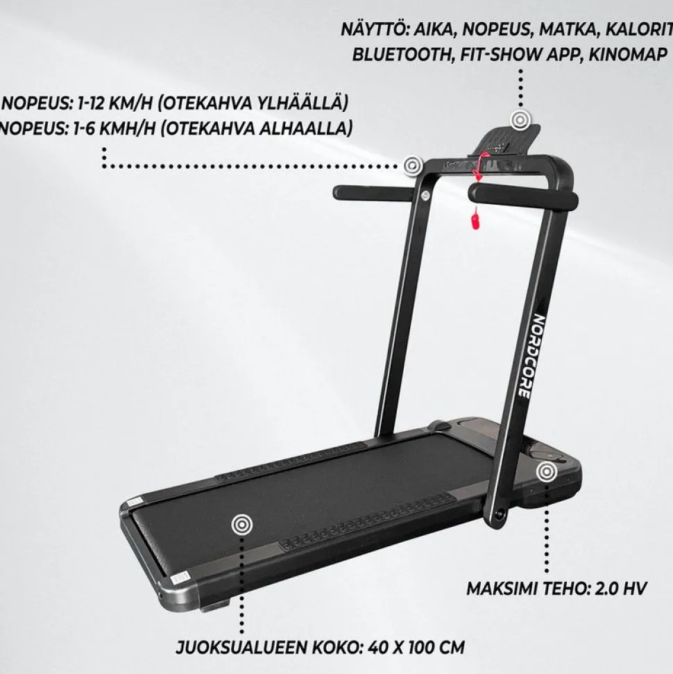 2-in-1 Kävely-juoksumatto Nordcore Core 2200