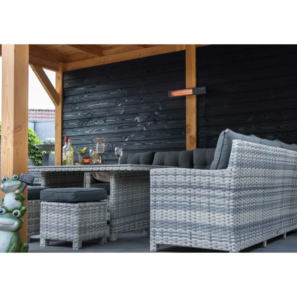 Infralämmitin Pistesarjat Sunred Ultra Fortuna Wall, IP55, 1500W, musta