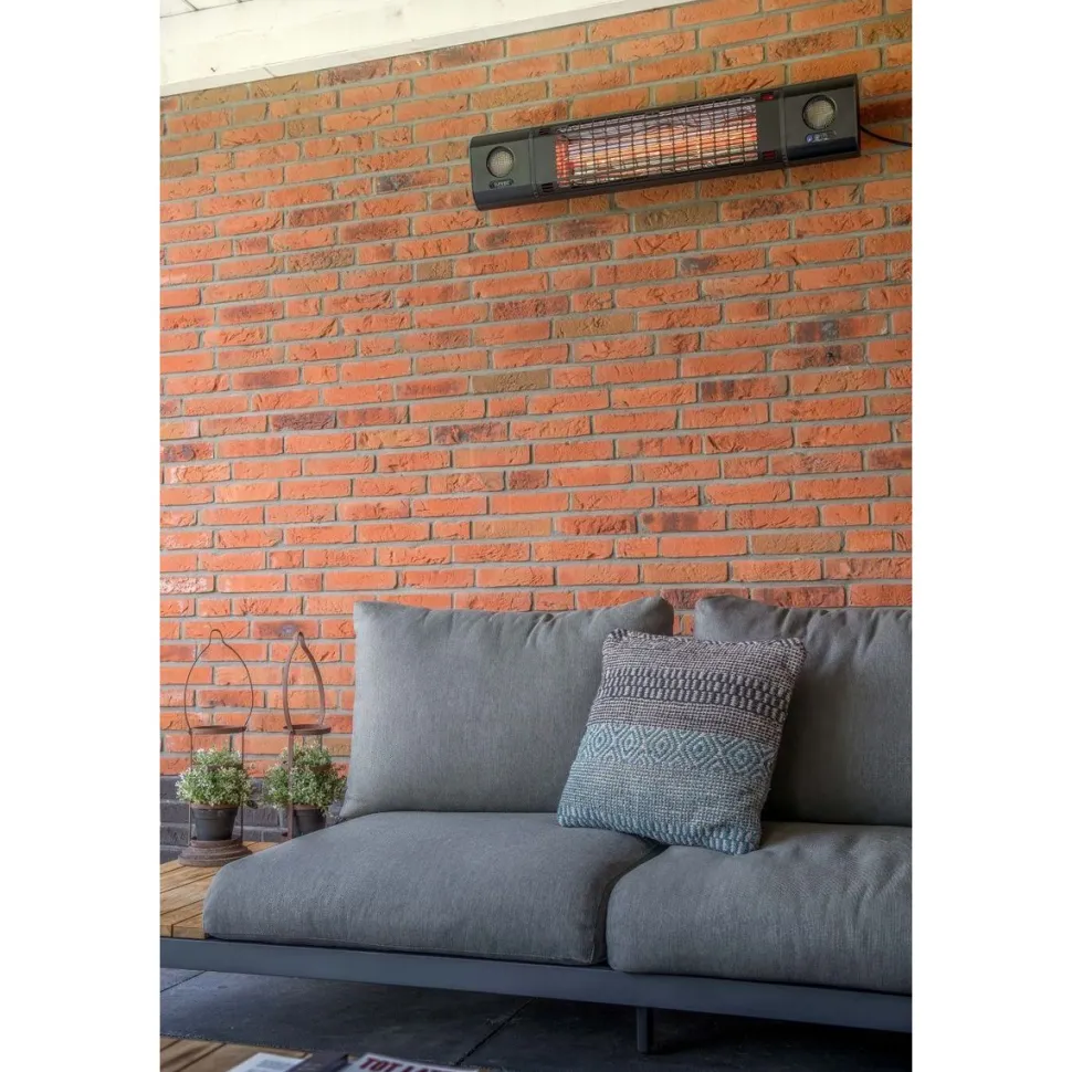 Infralämmitin Pistesarjat Sunred Ultra Sun and Sound Wall, IP54, 2000W, musta