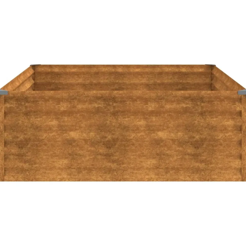 Istutuslaatikko 100x100x36 cm corten-teräs