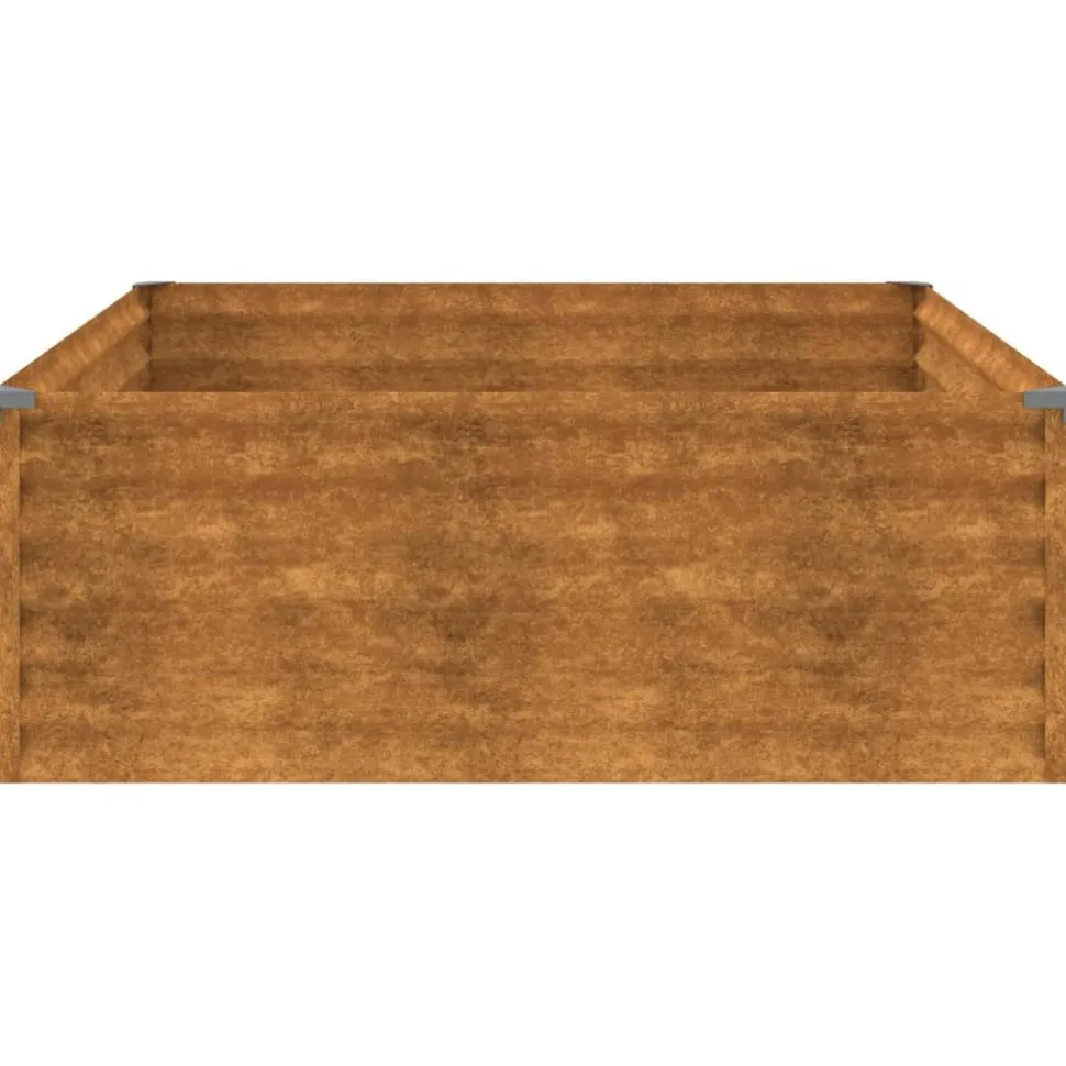 Istutuslaatikko 100x100x36 cm corten-teräs