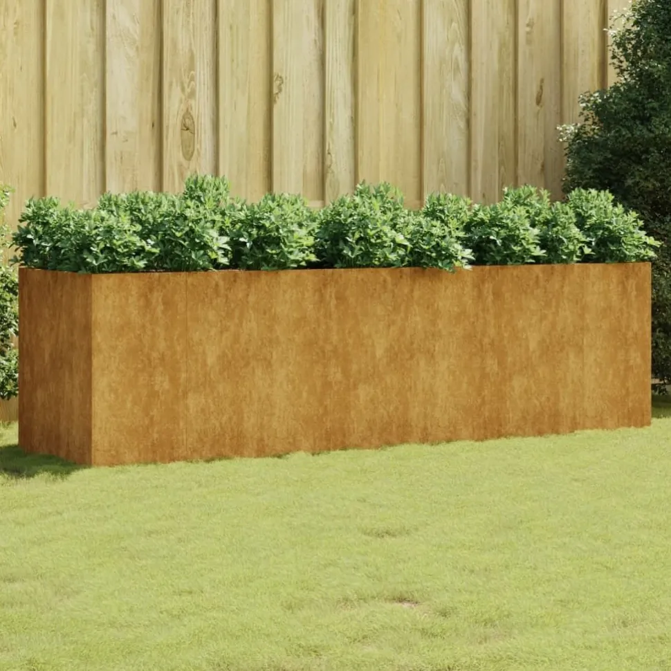Istutuslaatikko 280x80x80 cm corten-teräs