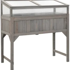 Jalallinen kasvihuoneellinen istutuslaatikko 110x54x120cm kuusi