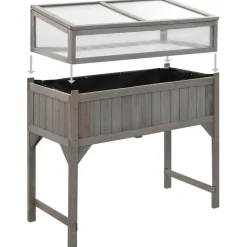 Jalallinen kasvihuoneellinen istutuslaatikko 110x54x120cm kuusi