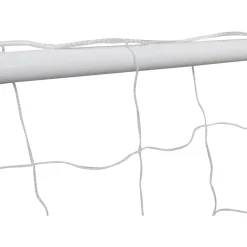 Jalkapallomaalit verkolla, 2kpl, teräs, 182x61x122cm, valkoinen