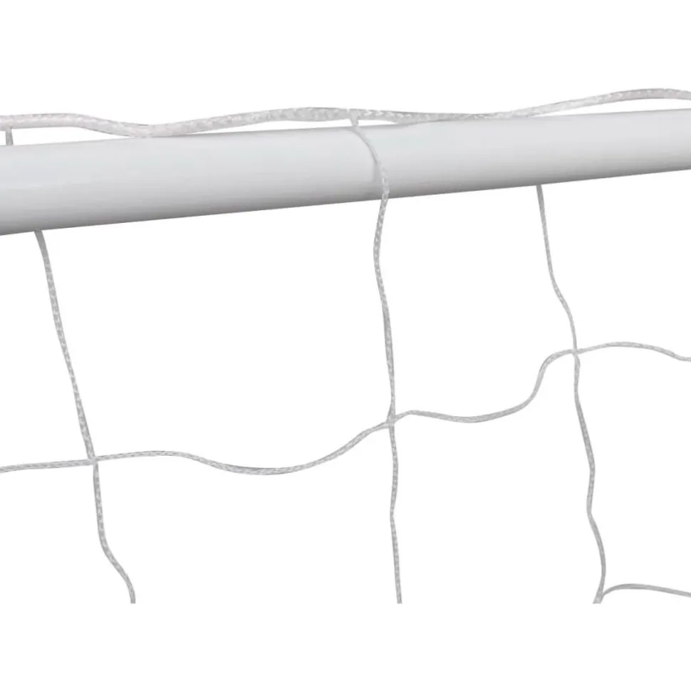 Jalkapallomaalit verkolla, 2kpl, teräs, 182x61x122cm, valkoinen