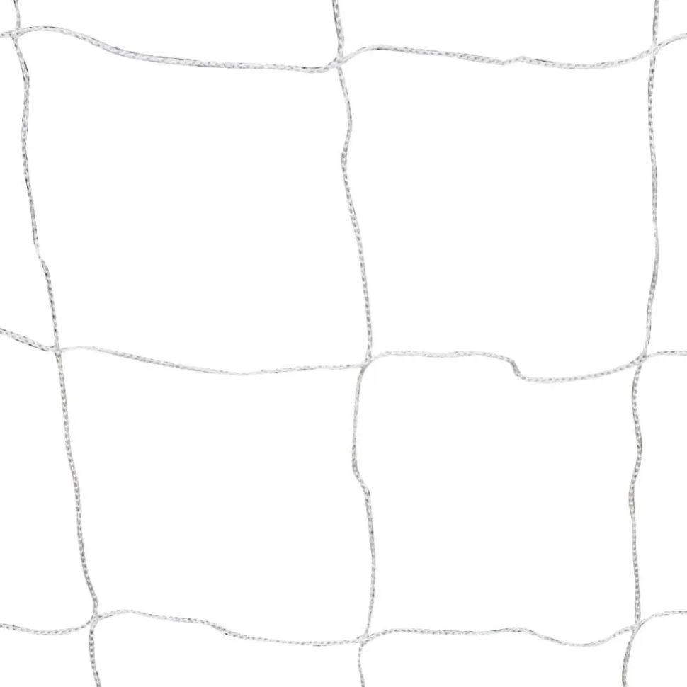 Jalkapallomaalit verkolla, 2kpl, teräs, 182x61x122cm, valkoinen