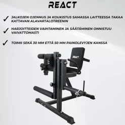 Jalkojen Ojennus/koukistuslaite React 100