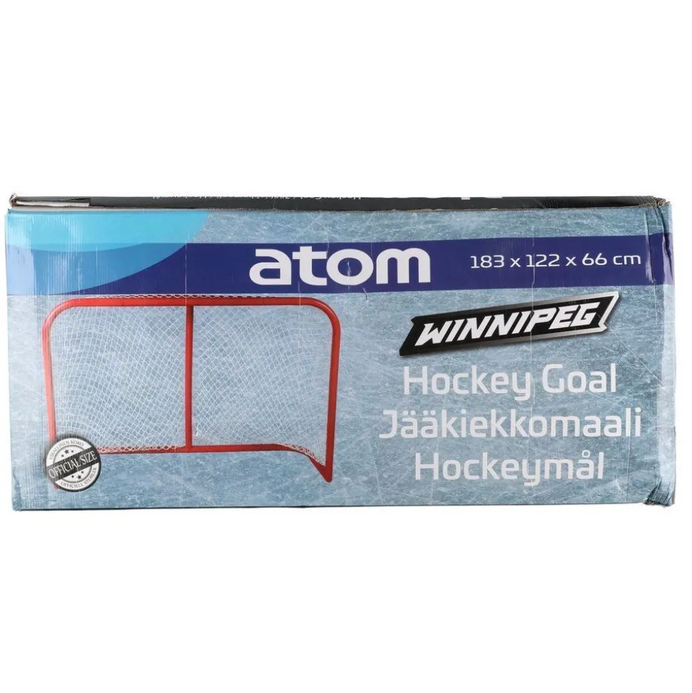 Jääkiekkomaali Atom 183x122x66 cm punainen