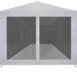 Juhlateltta 8 verkkosivuseinää 9x3m valkoinen