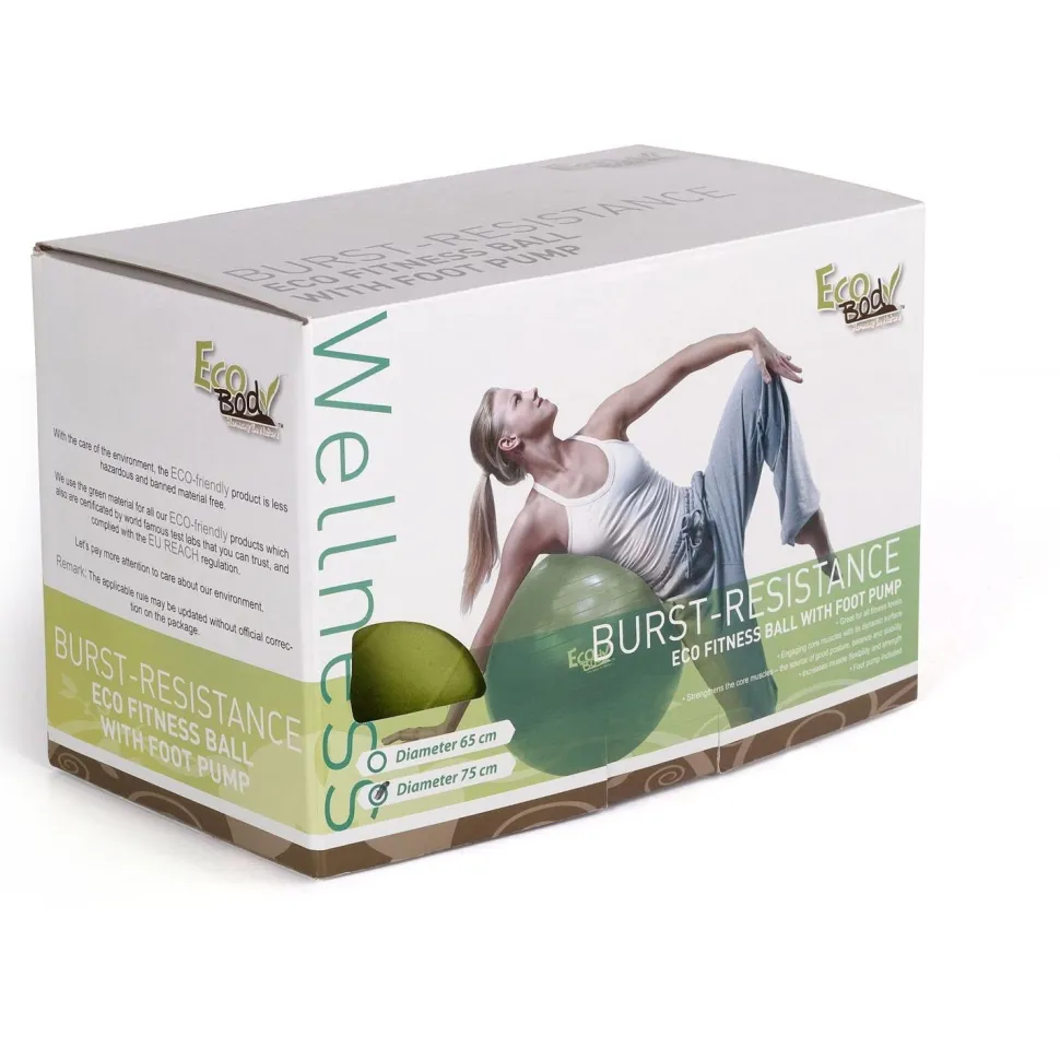 Jumppapallo Eco Body, vihreä, eri kokoja