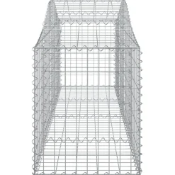 Kaareva kivikori 200x50x40/60 cm galvanoitua rautaa