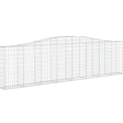 Kaareva kivikori 200x50x40/60 cm galvanoitua rautaa
