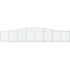 Kaareva kivikori 200x50x40/60 cm galvanoitua rautaa