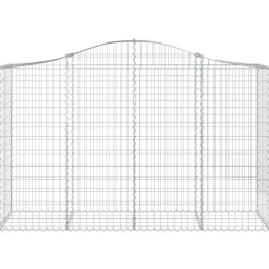 Kaareva kivikori 200x50x40/60 cm galvanoitua rautaa