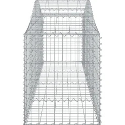 Kaareva kivikori 200x50x40/60 cm galvanoitua rautaa