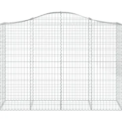 Kaareva kivikori 200x50x40/60 cm galvanoitua rautaa