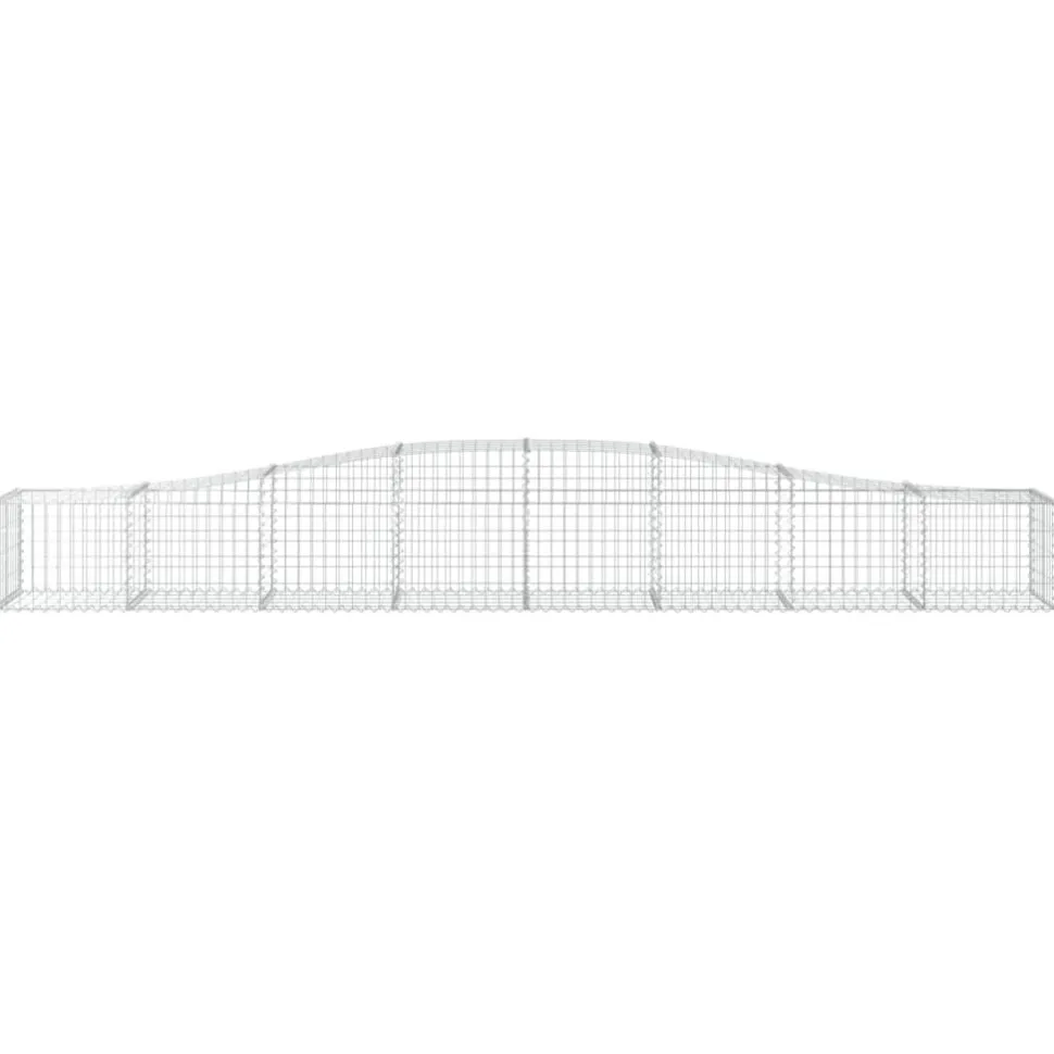 Kaareva kivikori 200x50x40/60 cm galvanoitua rautaa