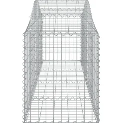 Kaareva kivikori 200x50x40/60 cm galvanoitua rautaa