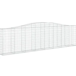 Kaareva kivikori 200x50x40/60 cm galvanoitua rautaa