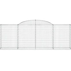 Kaareva kivikori 200x50x40/60 cm galvanoitu rauta