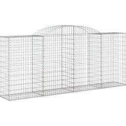 Kaareva kivikori 200x50x40/60 cm galvanoitu rauta