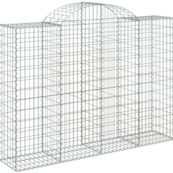 Kaareva kivikori 200x50x40/60 cm galvanoitu rauta