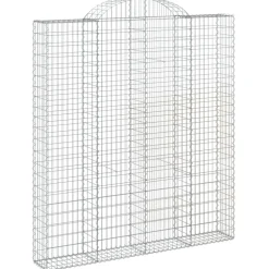 Kaarevat kivikorit 2 kpl 200x30x40/60 cm galvanoitu rauta (46047)