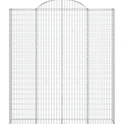 Kaarevat kivikorit 2 kpl 200x30x40/60 cm galvanoitu rauta (46047)