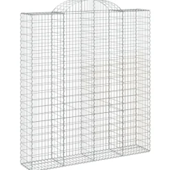 Kaarevat kivikorit 2 kpl 200x30x40/60 cm galvanoitu rauta (46047)