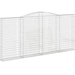 Kaarevat kivikorit 2 kpl 200x30x40/60 cm galvanoitu rauta (46047)