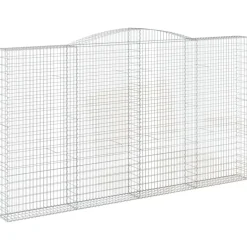 Kaarevat kivikorit 2 kpl 200x30x40/60 cm galvanoitu rauta (46047)