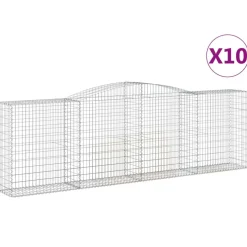 Kaarevat kivikorit 2 kpl 200x30x40/60 cm galvanoitu rauta (46047)