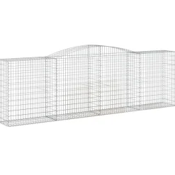 Kaarevat kivikorit 2 kpl 200x30x40/60 cm galvanoitu rauta (46047)